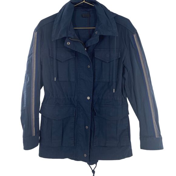 ATM Anthony Thomas Melillo Navy Utility Field Jacket Size M Striped - Picture 2 of 13